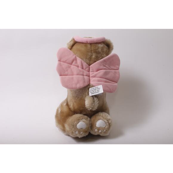 80s Kentex, Prayer Angel, Teddy Bear, Plush, Pink Wings, Decorative, Gift Idea,
